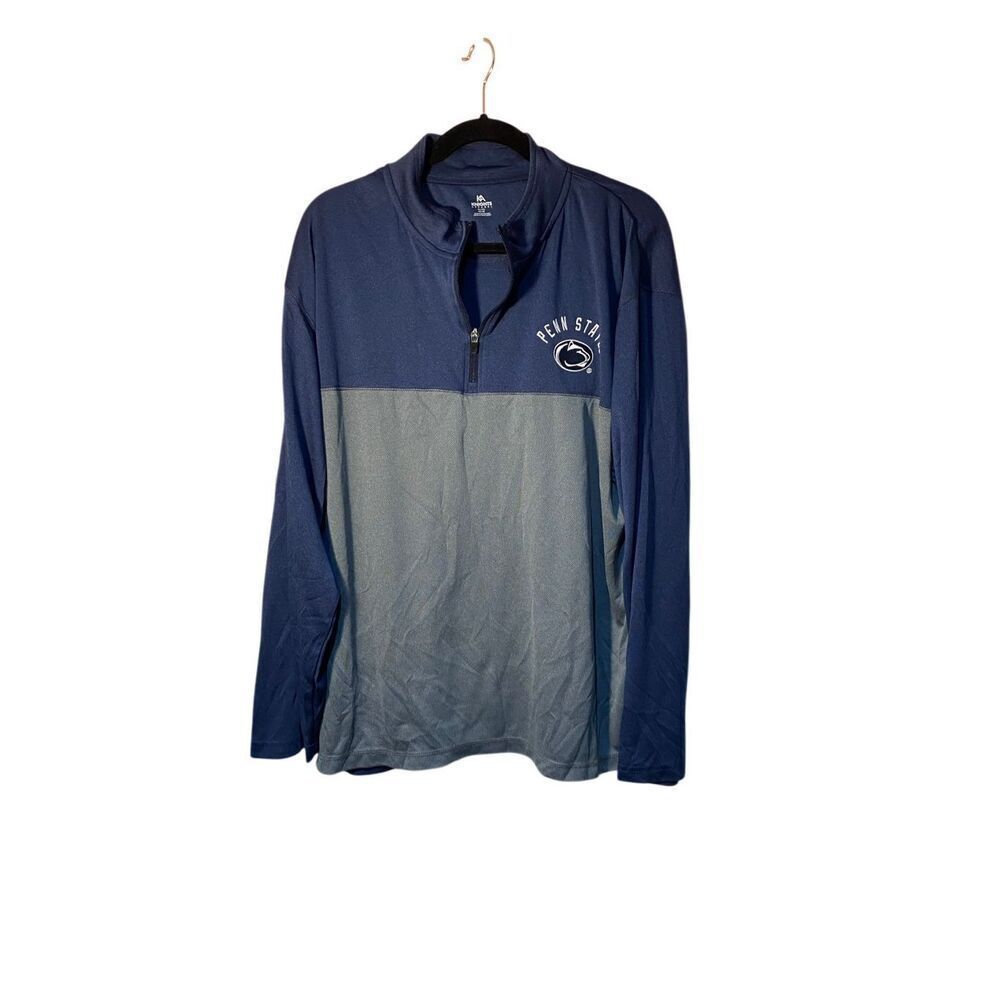 Penn State men’s navy gray 3/4 zip pull over athletic type. S/XLS.
